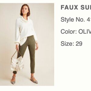 Faux Suede Leggings/Pants (Anthropologie)